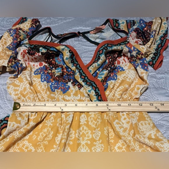 Flying Tomato Bohemian Yellow and Blue Jumpsuit - Picture 10 of 15